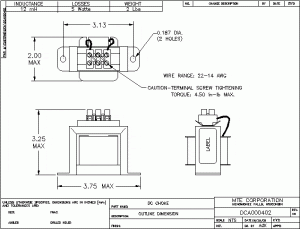 Image of an MTE DC Link Choke DCA000402