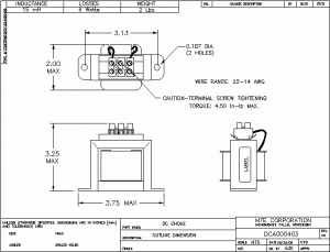 Image of an MTE DC Link Choke DCA000403