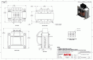 Drawings of MTE DC Link Choke DCA000904