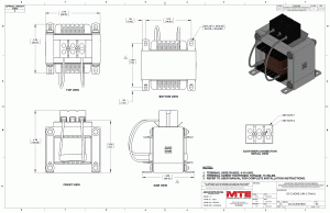 Drawings of MTE DC Link Choke DCA001803