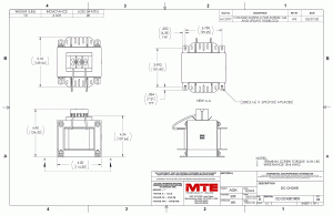 Drawings of MTE DC Link Choke DCA001805