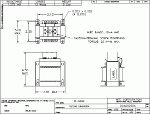 Image of an MTE DC Link Choke DCA002504