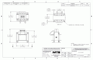 Drawings of MTE DC Link Choke DCA004003