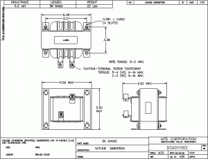 Image of an MTE DC Link Choke DCA011002