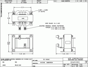 Image of an MTE DC Link Choke DCA011003