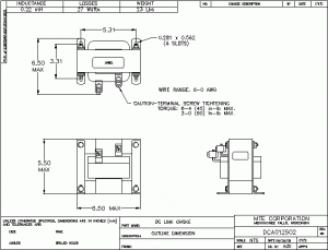 Image of an MTE DC Link Choke DCA012502