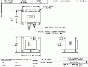 Image of an MTE DC Link Choke DCA015004