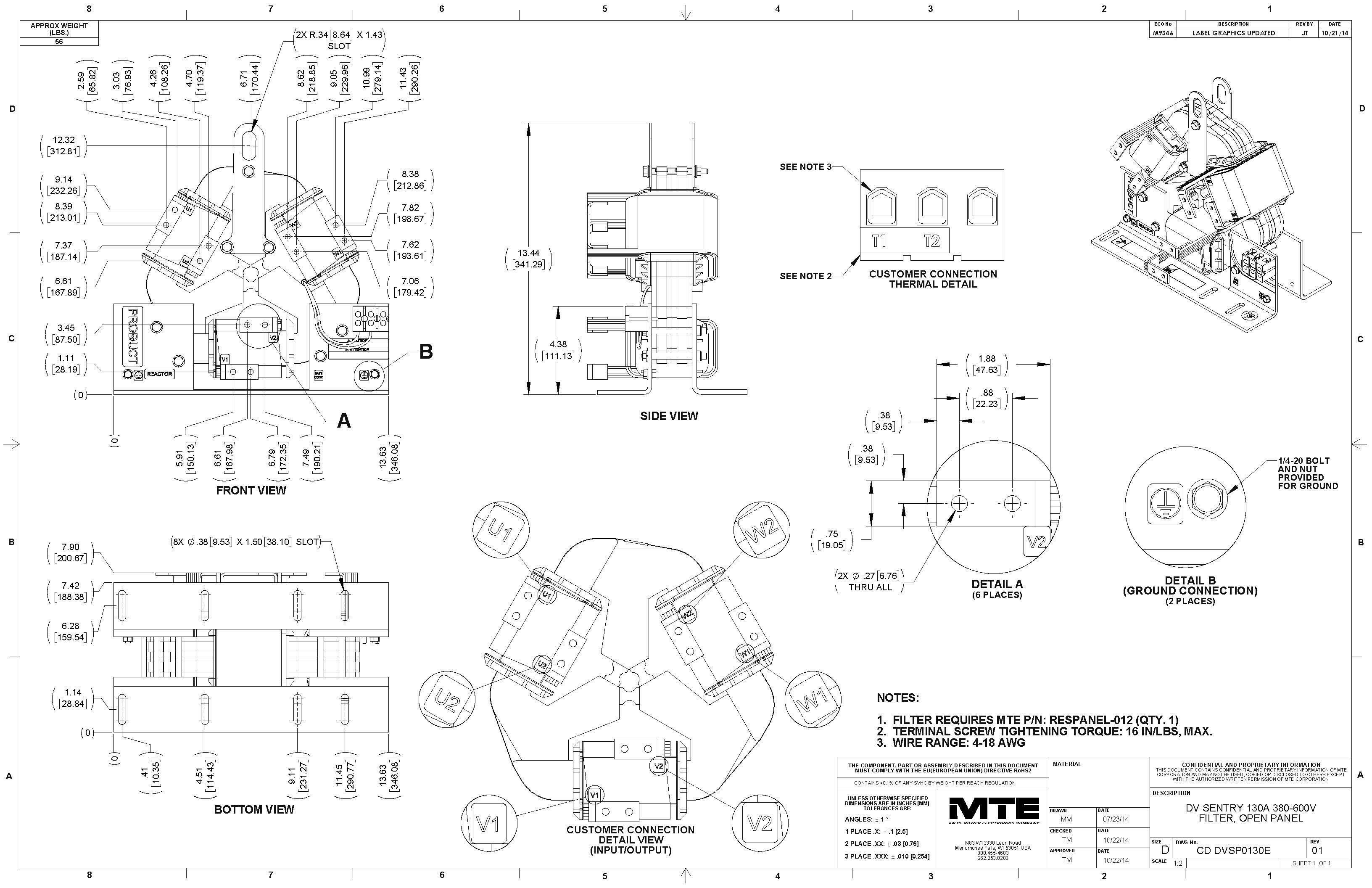 Image of an MTE dV Sentry filter DVSP0130E