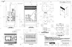 Drawings of MTE Matrix AP Filter MAPG0850D009 | 480V | 850A | 60Hz | NEMA 3R | CONTACTOR OPTION 009