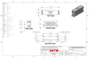 Image of an MTE EMI/RFI Filter RF3-0010-6