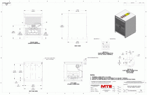 Drawings of MTE SineWave Guardian Filter SWGG0070A | 208V_240V | 70 Amp | 60HZ | NEMA 1_2