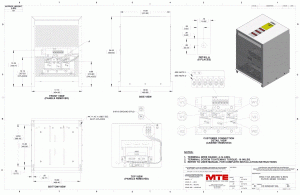 Drawings of MTE SineWave Guardian Filter SWGG0110A | 208V_240V | 110 Amp | 60HZ | NEMA 1_2