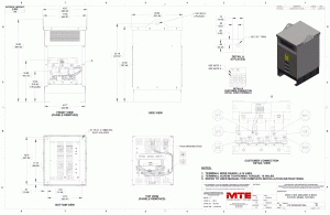 Drawings of MTE SineWave Guardian Filter SWGG0135A | 208V_240V | 135 Amp | 60HZ | NEMA 1_2