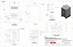 Drawings of MTE SineWave Guardian Filter SWGG0160A | 208V_240V | 160 Amp | 60HZ | NEMA 1_2