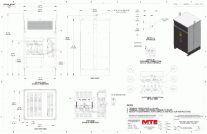 Drawings of MTE SineWave Guardian Filter SWGG0320A | 208V_240V | 320 Amp | 60HZ | NEMA 1_2