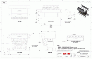 Drawings of MTE SineWave Guardian Filter SWGM0022A | 208V_240V | 22 Amp | 60HZ | Modular