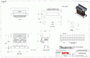 Drawings of MTE SineWave Guardian Filter SWGM0030A | 208V_240V | 30 Amp | 60HZ | Modular