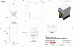 Drawings of MTE SineWave Guardian Filter SWGW0017A | 208V_240V | 17 Amp | 60HZ | NEMA 3R