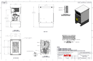 Drawings of MTE SineWave Nexus Filter SWNG0005D | 380V_480V | 5 Amp | 60HZ | NEMA 1_2