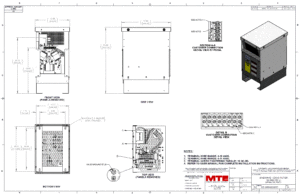 Drawings of MTE SineWave Nexus Filter SWNG0005E | 600V | 5 Amp | 60HZ | NEMA 1_2