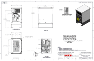 Drawings of MTE SineWave Nexus Filter SWNG0012D | 380V_480V | 12 Amp | 60HZ | NEMA 1_2