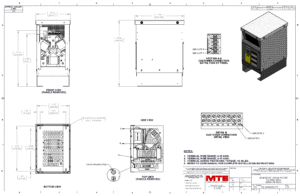 Drawings of MTE SineWave Nexus Filter SWNG0017E | 600V | 17 Amp | 60HZ | NEMA 1_2