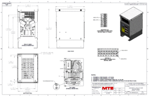 Drawings of MTE SineWave Nexus Filter SWNG0022E | 600V | 22 Amp | 60HZ | NEMA 1_2