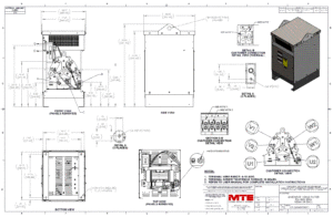 Drawings of MTE SineWave Nexus Filter SWNG0065D | 380V_480V | 65 Amp | 60HZ | NEMA 1_2