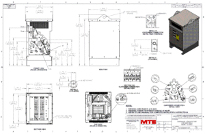 Drawings of MTE SineWave Nexus Filter SWNG0110D | 380V_480V | 110 Amp | 60HZ | NEMA 1_2