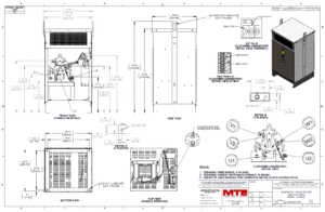 Drawings of MTE SineWave Nexus Filter SWNG0130E | 600V | 130 Amp | 60HZ | NEMA 1_2