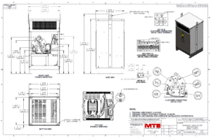 Drawings of MTE SineWave Nexus Filter SWNG0160D | 380V_480V | 160 Amp | 60HZ | NEMA 1_2