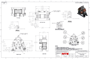 Drawings of MTE SineWave Nexus Filter SWNM0065D | 380V_480V | 65 Amp | 60HZ | Modular