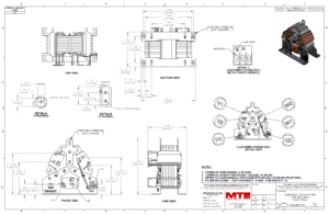 Drawings of MTE SineWave Nexus Filter SWNM0110D | 380V_480V | 110 Amp | 60HZ | Modular