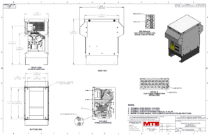 Drawings of MTE SineWave Nexus Filter SWNW0005E | 600V | 5 Amp | 60HZ | NEMA 3R