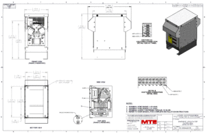 Drawings of MTE SineWave Nexus Filter SWNW0017E | 600V | 17 Amp | 60HZ | NEMA 3R