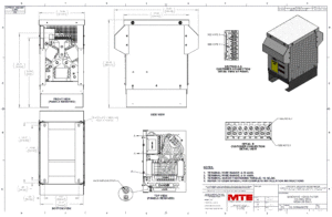 Drawings of MTE SineWave Nexus Filter SWNW0027E | 600V | 27 Amp | 60HZ | NEMA 3R