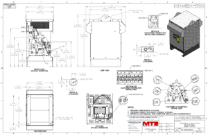 Drawings of MTE SineWave Nexus Filter SWNW0045E | 600V | 45 Amp | 60HZ | NEMA 3R