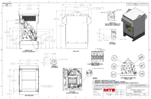 Drawings of MTE SineWave Nexus Filter SWNW0110D | 380V_480V | 110 Amp | 60HZ | NEMA 3R