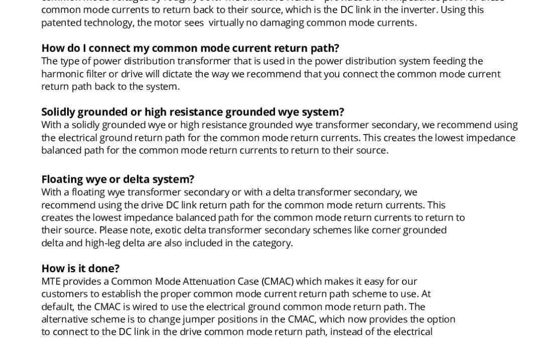 Sinewave Nexus Recommended Common Mode Return Path Connection Point App Note