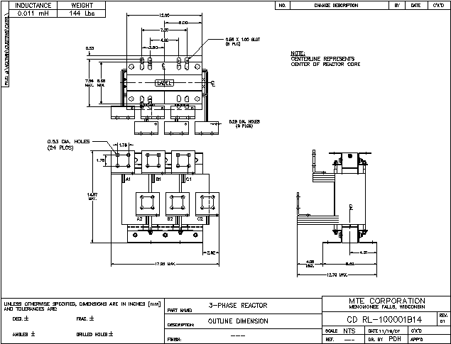 Imagen de un reactor MTE rl-100001B14