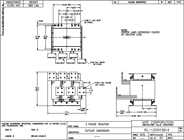 Imagen de un reactor MTE rl-120003B14