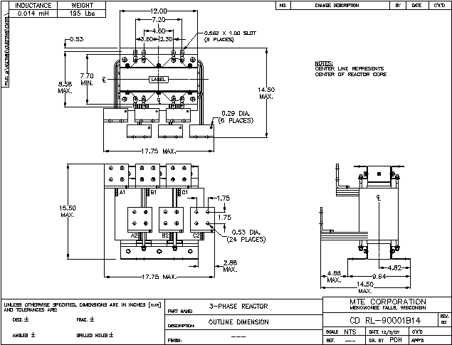 Imagen de un reactor MTE rl-90001B14