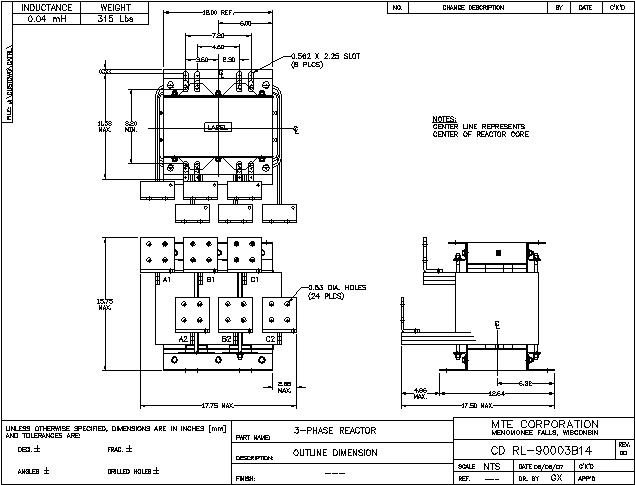 Image d'un réacteur MTE rl-90003B14